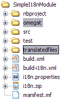 project struct i18n TranslateNetbeansModule